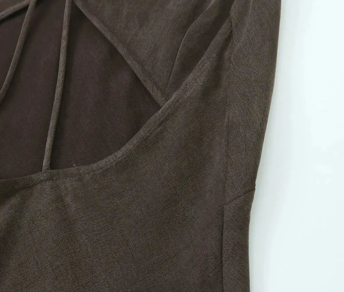 Close-up detail of Cocoa Dress, fabric detail