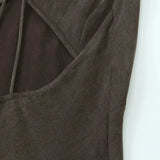 Close-up detail of Cocoa Dress, fabric detail