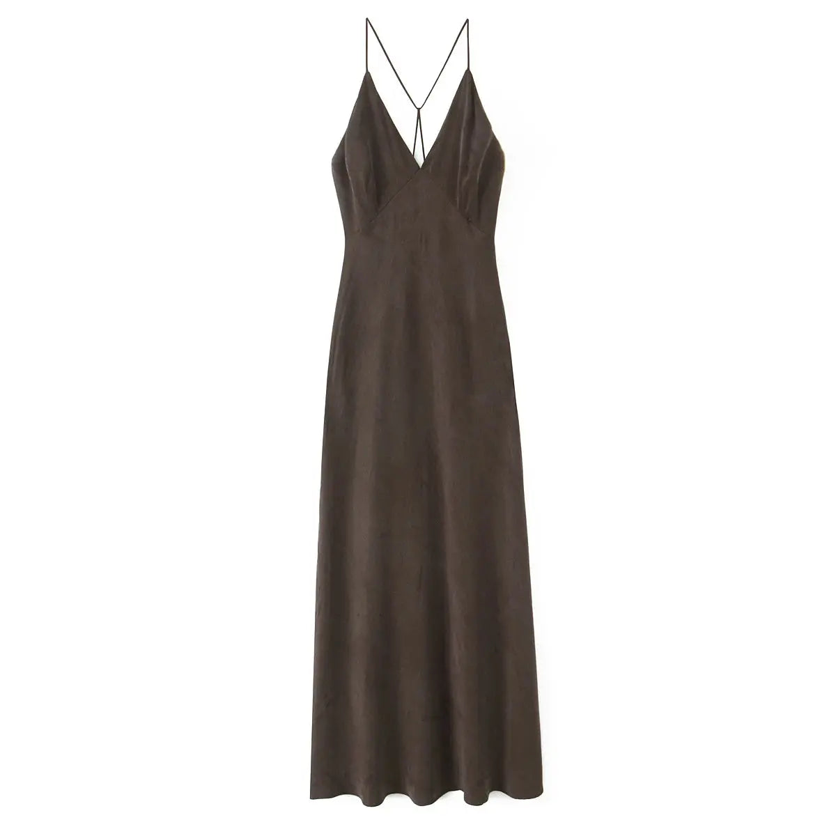 Front view of Brown Cocoa Dress