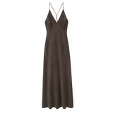 Front view of Brown Cocoa Dress