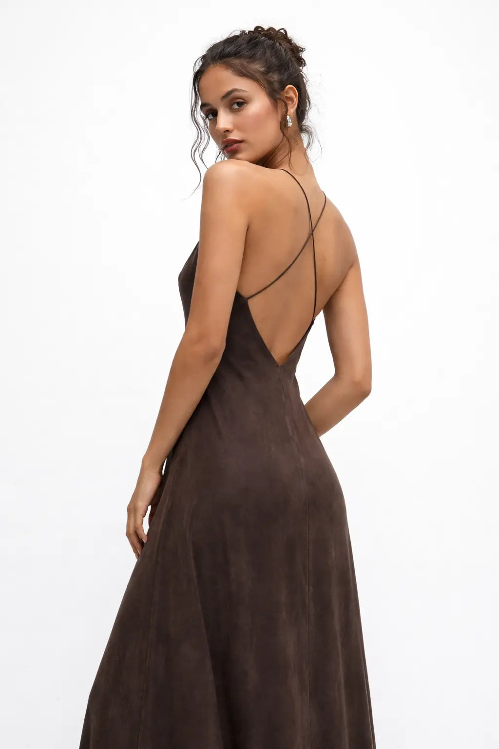 Cocoa Dress shown in a lifestyle setting