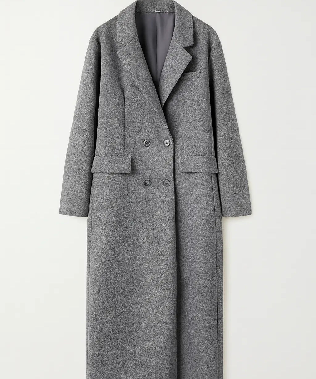 Front view of Grey Corvelle Coat