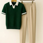 Front view of Dark Green & Beige Côte d’Azur Set