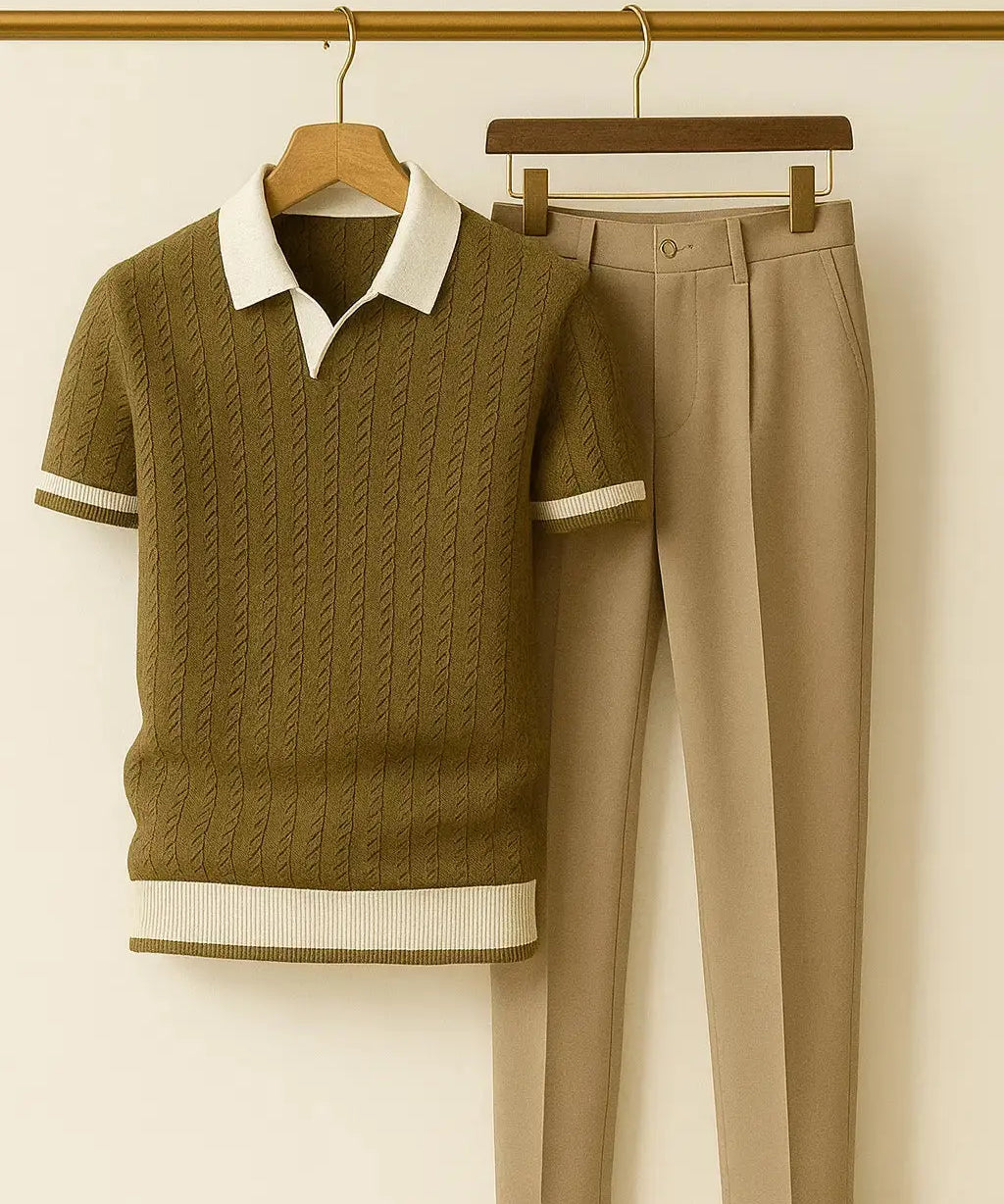 Front view of Tan & Beige Côte d’Azur Set