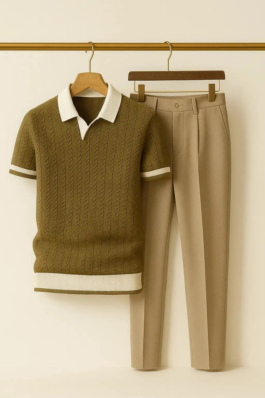 Front view of Tan & Beige Côte d’Azur Set
