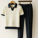 Front view of White & Navy Côte d’Azur Set