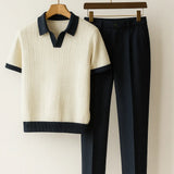 Front view of White & Navy Côte d’Azur Set