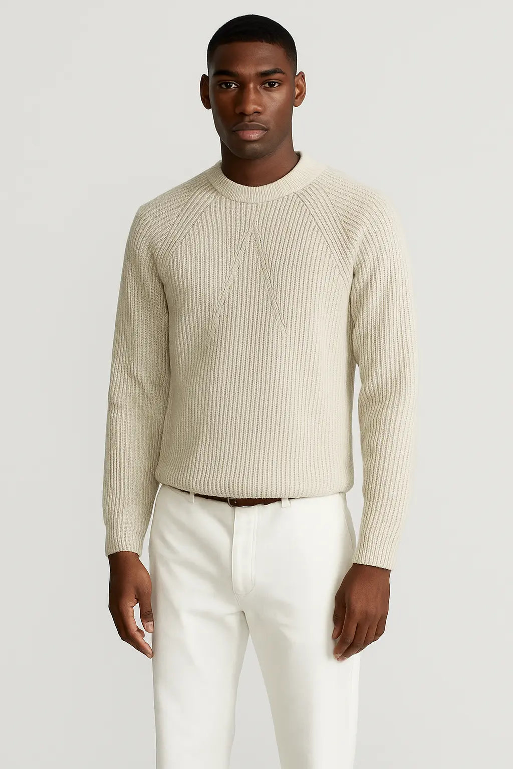 Cotton Knit Sweater shown in a lifestyle setting