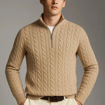 Premium Cotton Zip Pullover shown in a lifestyle setting