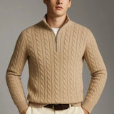 Premium Cotton Zip Pullover shown in a lifestyle setting