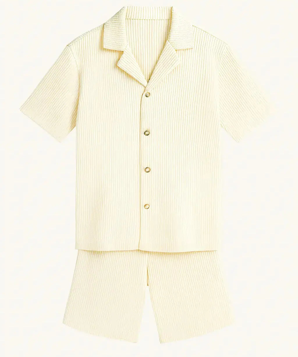 Front view of Cream white Cove Set