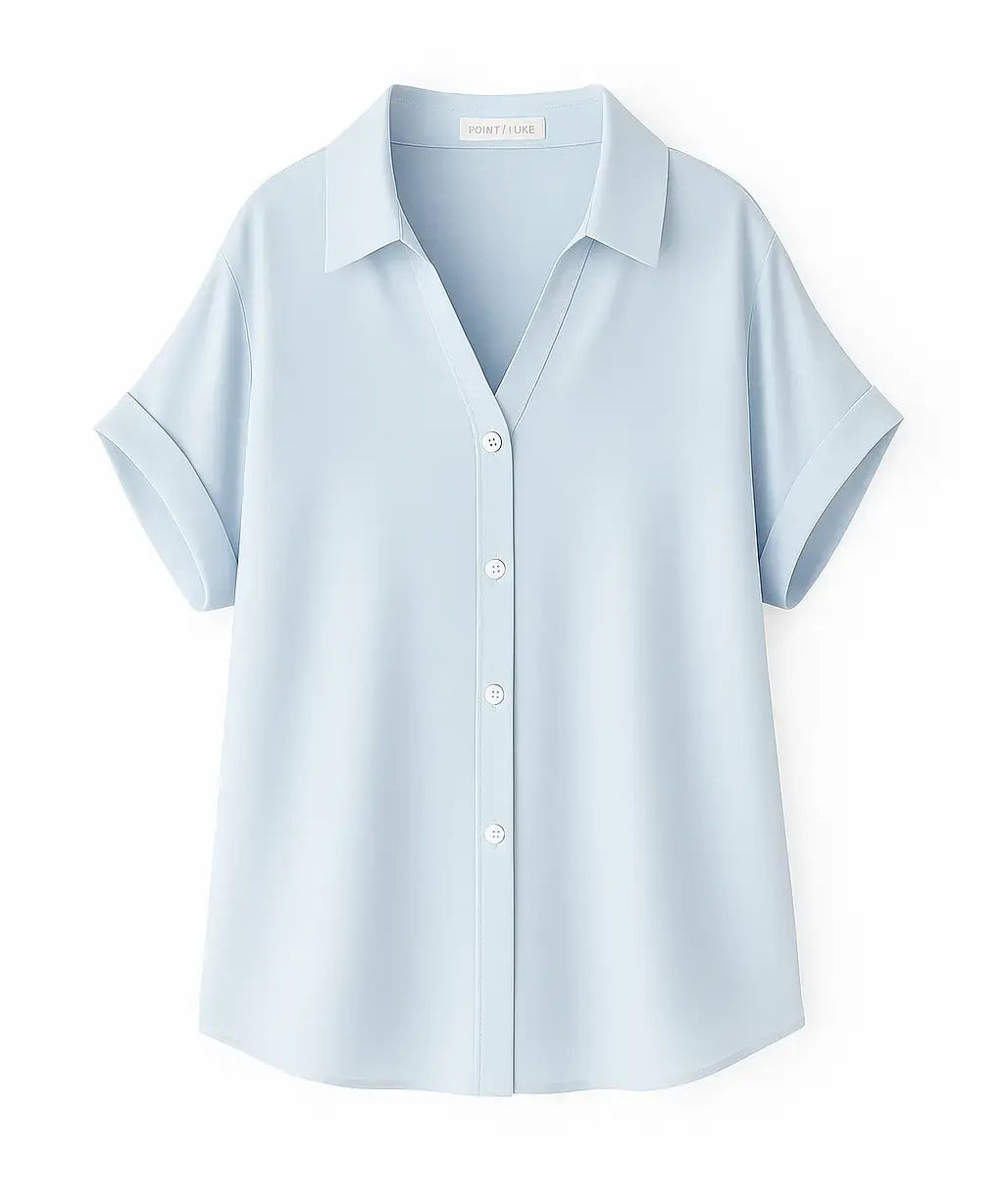 Front view of Blue Daisy Day Blouse