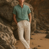 Dominica - Short-Sleeved Set shown in a lifestyle setting, alternate view