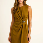 Donna d'Alba Dress shown in a lifestyle setting, alternate view