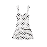 Front view of Black/White Dotty Dream Dress