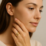 Double Layer Rings shown in a lifestyle setting