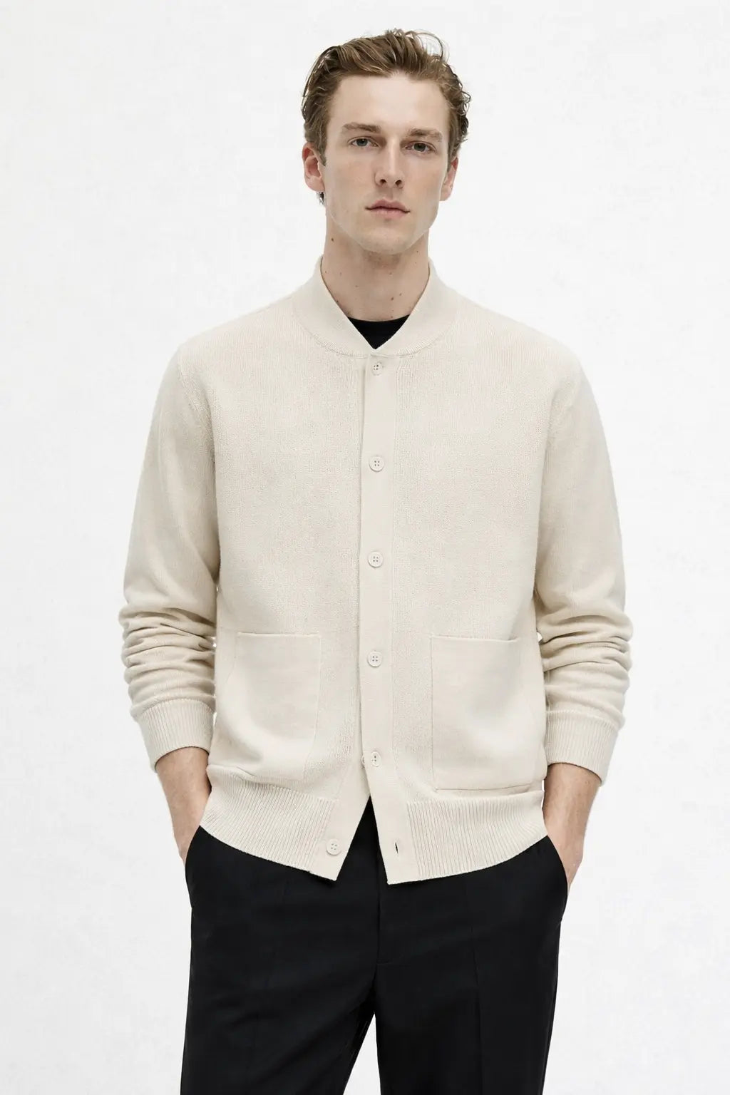 Drovian Jacket shown in a lifestyle setting, alternate view