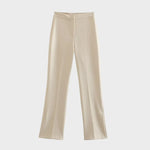Front view of Beige Pant Élan Strapless Suit Set