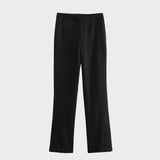 Front view of Black Pant Élan Strapless Suit Set