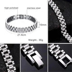 Close-up detail of Elegant Bracelet - Titanium Steel