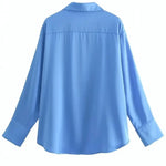 Back view of Elegant Satin Blouse, alternate view