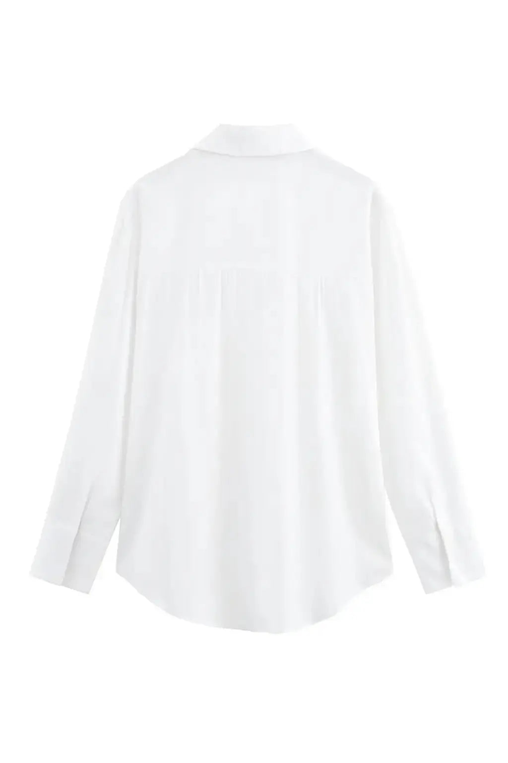 Back view of Elegant Satin Blouse, close up