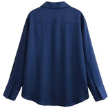 Back view of Elegant Satin Blouse