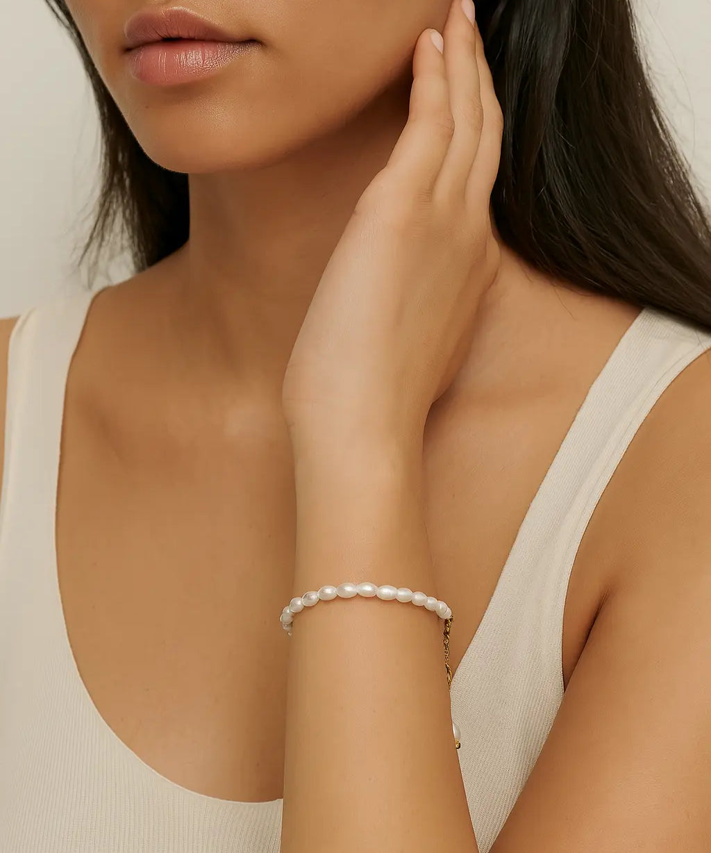 Elina Pearls shown in a lifestyle setting