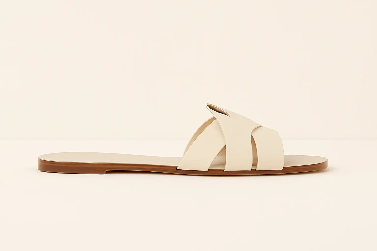 Side view of Beige Elysian Sandals