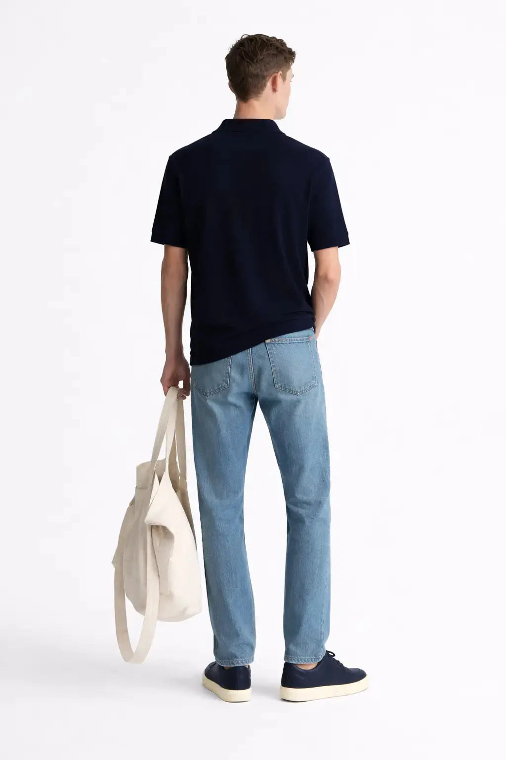 Back view of Fenice Polo-shirt, close up