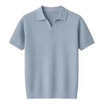 Front view of Light Blue Fenice Polo-shirt