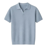 Front view of Light Blue Fenice Polo-shirt