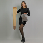 Fernache Baby Velvet Tights – Elegant Warmth & Flawless Fit shown in a lifestyle setting, side angle view