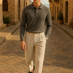 Front view of Fernache Cashmere Knit Polo