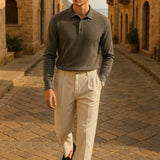 Front view of Fernache Cashmere Knit Polo
