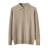Fernache Cashmere Knit Polo shown in a lifestyle setting