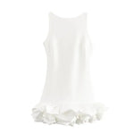 Front view of White Laura Dress