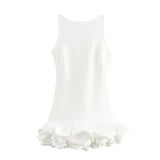 Front view of White Laura Dress