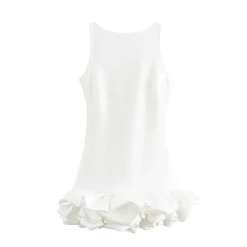 Front view of White Laura Dress