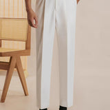 Close-up detail of Fernache Italian Trousers, fabric detail