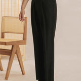 Fernache Italian Trousers shown in a lifestyle setting, cropped view