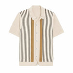 Front view of Apricot Fernache Monte Carlo Knit Polo