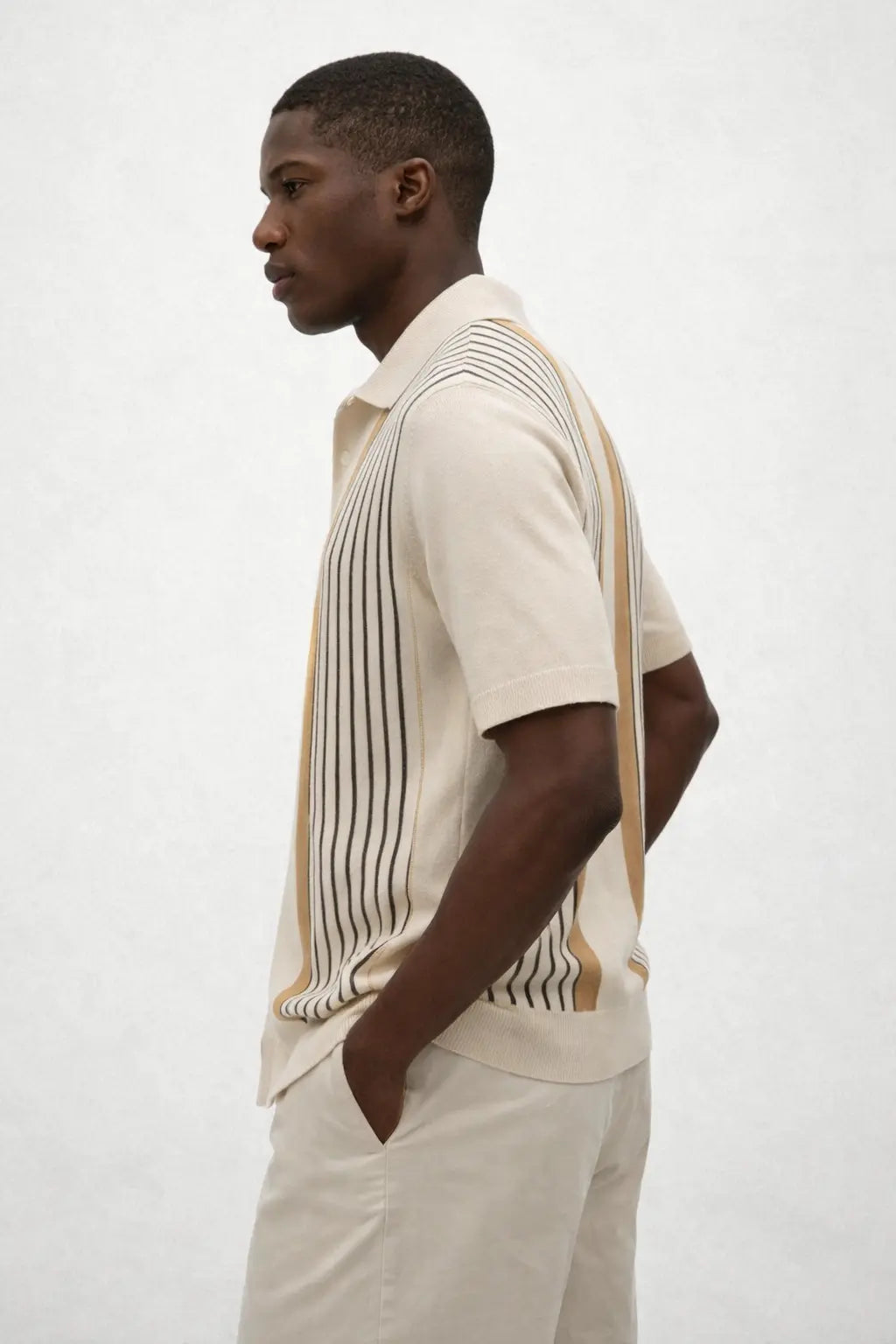 Side view of Fernache Monte Carlo Knit Polo