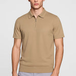 Back view of Beige Fernache Polo Shirt