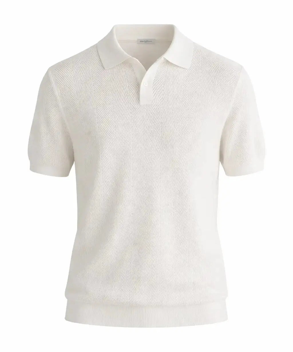 Front view of White Fernache Polo Shirt
