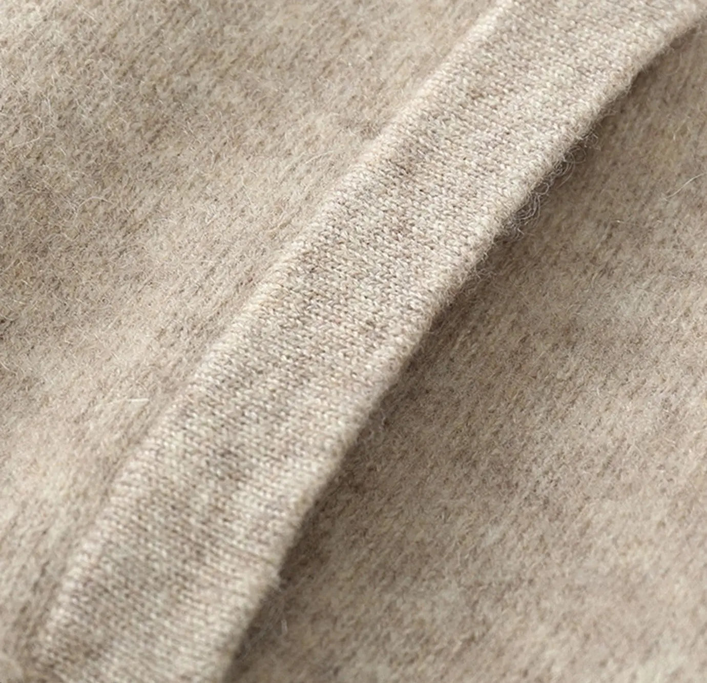 Close-up detail of Fernache Round Neck Top Wool Jacket, fabric detail