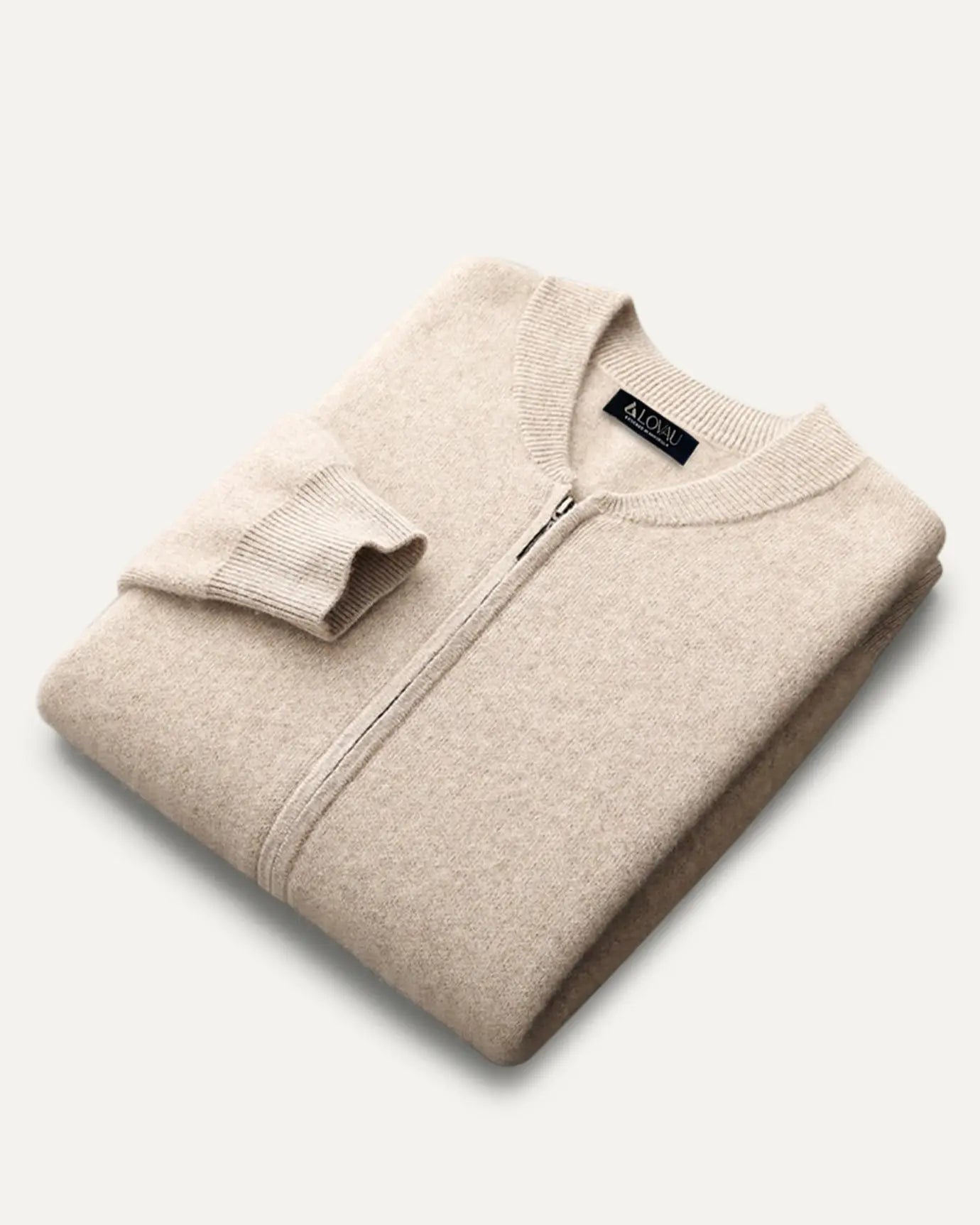 Close-up detail of Fernache Round Neck Top Wool Jacket