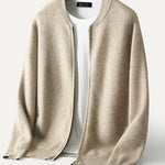 Front view of Fernache Round Neck Top Wool Jacket