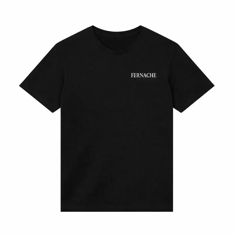 Front view of Black WALL STREET t-shirt C1