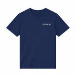 Front view of Navy Blue WALL STREET t-shirt C1